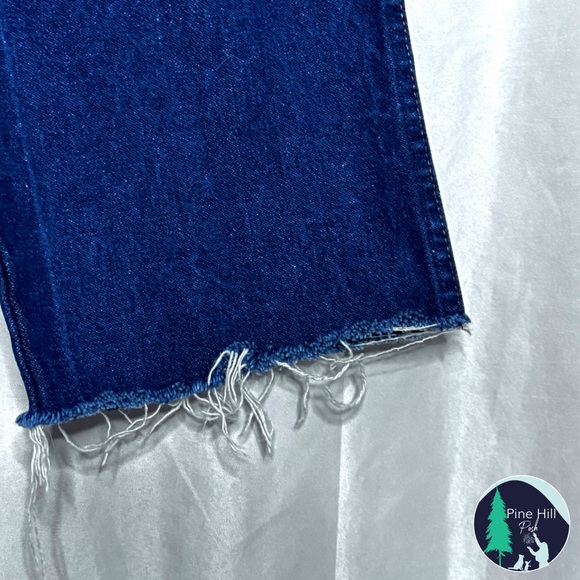 Vintage Wrangler Jeans 30x26 Blue Dark Wash Raw Hem High Rise Straight Made USA - Picture 5 of 8